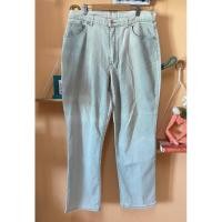 ราคา ส่งต่อกางเกงยีนส์ขายาว ทรงกระบอก แบรนด์ Marks & Spencer ของแท้ สียีนส์อ่อน ขนาดใหญ่ มือสอง เอว 32-33 (26810523247)