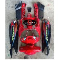 ราคา ชุดสี เฟรม Yamaha นูโว เก่า นูโว MY nouvo MY สีแดงสดท้ายดำ รถปี 2003-2004 ครบชุด 8 ชิ้น (22767993492)