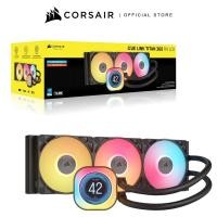ราคา CORSAIR iCUE LINK TITAN 360 RX LCD 360MM RGB LIQUID CPU COOLER, BLACK : CW-9061023-WW (28971840523)