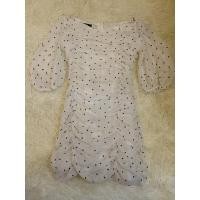 ราคา ชุดเดรสสีขาวลายจุดดำ (16205095712)