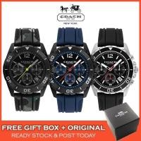 ราคา [ รับประกันต ้ นฉบับและ 2 ปี ] Coach Kent Chronograph Men Watch Watch Watch Watches Jam Tangan Lela (27051609909)