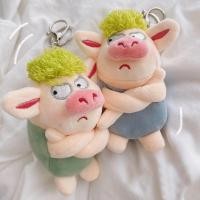 ราคา candypop น่ารักตลกพวงกุญแจขนสีเขียว Angry Pig จี้ตุ๊กตาของเล่นกระเป๋าเป้สะพายหลังจี้ของขวัญวันเกิด (24388505174)