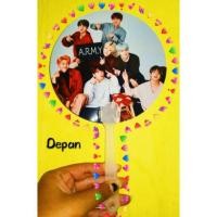 ราคา Kpop BTS Group พัดลมมือ/เกาหลีKpop HandFan BTS Kpop Fan Group LoveYourself JK V Jimin (8491644506)