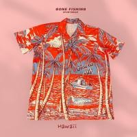 ราคา เสื้อฮาวาย SLJ สีแดงลายต้นมะพร้าว (21989615126)