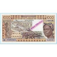 ราคา ธนบัตรแอฟริกาตะวันตก 1000 Francs ปี 1986 (18791051477)