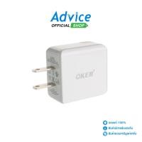 ราคา Adapter 2 Ports (USB) Charger+Cable Micro OKER (15W,3.1A/UC-232) White - A0077911 (29511437657)