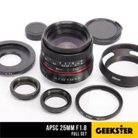 ราคา ชุดใหญ่ APSC 25 mm f1.8 mk2 ( Red Edition ) Lens ( เลนส์มือหมุน 25mm 1.8 ) (826517710)