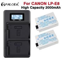 ราคา Palo ที่ชาร์จแบตเตอรี่กล้อง LCD LP-E8 LP E8 สําหรับ Canon EOS 550D 600D 650D 700D (22575813345)