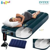 ราคา Intex ส่งฟรี ที่นอนเป่าลม ดูรา-บีม 2.5 ฟุต (0.76x1.91x0.25 ม.) สีเขียว รุ่น 64731 + หมอน + ที่สูบลม ดับเบิ้ลควิ๊ก วัน (2817097610)