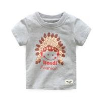ราคา เสื้อยืดแขนสั้น สีเทา (451445228)