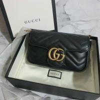 ราคา NEW !! Gucci Marmont Supermini in Black (7835956420)
