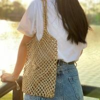 ราคา [พร้อมส่ง]กระเป๋าสานธรรมชาติ กระเป๋าสานไปทะเล (6959120514)