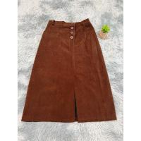 ราคา ส่งต่อ กระโปรงเอวสูง ทรงสอบผ่าหน้า (10996394369)