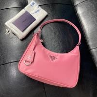 ราคา กระเป๋าไนลอน P.rada Hobo สีชมพู (28519764640)