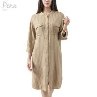 ราคา Pena house เดรสเชิ๊ต คอจีน แขนสามส่วน ลายริ้ว PWDL062401 (27455074273)