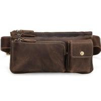 ราคา กระเป๋าคาดเอว/คาดอก หนังแท้ นูบัค สำหรับผู้ชาย รุ่นLB85(สีน้ำตาล) (27665073617)