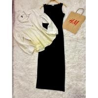 ราคา เดรสยาวเเบรนด์แถมเสื้อเเขนยาวผ้าฝ้ายH&Mมือ2 (27612937144)