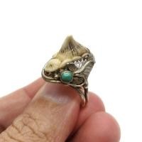 ราคา - แหวน เงินแท้ 92.5% ฟรีไซส์ ฝังหัวกระเบนท้องน้ำแท้ ขนาด 0.9×1.9 ซม. จำนวน 1 หัว และฝังเทอร์คอยส์แท้ ขนาด 4 มิล (17984948468)