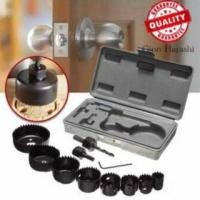 ราคา ชุดดอกสว่านเจาะรูลูกบิด ดอกสว่านเจาะรู ชุดดอกสว่านโฮลซอเจาะไม้ Hole Saw 11 PCS/ชุด (22428825981)