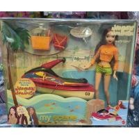 ราคา SALE MATTEL BARBIE My Scene Jummin in Jamaica Surfrider Chelsea with Scooter Gift Set 2003 (8985230170)