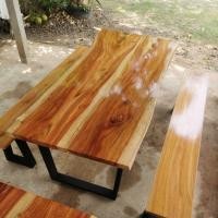 ราคา ชุดโต๊ะไม้ประดู่พร้อมเก้าอี้ (23245007111)