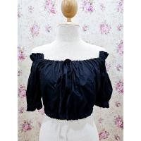 ราคา ส่งต่อ เสื้อครอป จั้มเอว เปิดไหล่ สีดำ (24282782252)