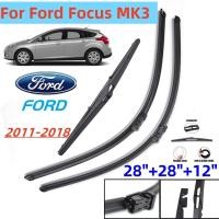 ราคา 3pcs Ford Focus MK3 2011-2018 ใบปัดน้ําฝนกระจกหน้าและด้านหลังชุดยาง Original Wipers 28"+28"+12" (26851647314)