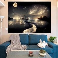 ราคา [สั่งพิมพ์ตามออเดอร์นะคะ] [Moon พระจันทร์ ดวงจันทร์ วิว] โปสเตอร์ผ้า ผ้าแขวนผนัง ผ้าแขวนตกแต่ง อุปกรณ์ตกแต่งบ้าน ฉากหลัง (28472784064)