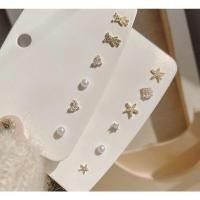 ราคา พร้อมส่ง - ต่างหูก้านเงิน s925 - 1129 ต่างหูเซตหมี เซตดาว (1เซตมี3คู่) (16057959633)