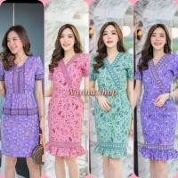 ราคา เดรสผ้าปาเต๊ะทรงหางปลาน่ารัก.พร้อมส่งจ้า (7052690934)