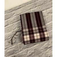 ราคา ผ้าขาวม้าผ้าฝ้าย100% ผ้าหมักโคลน สีม่วงเข้ม ขนาด 100x200 ซม. (26359978256)