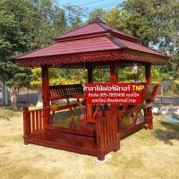 ราคา ศาลาไม้สักหลังตั้ง+ระเบียง (29823102928)