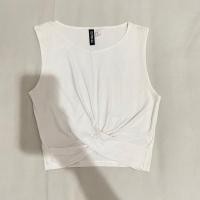 ราคา เสื้อแขนกุดไขว้สีขาว H&m (25637489645)