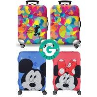 ราคา พร้อมส่งจากไทย ผ้าคลุมกระเป๋าเดินทาง แบบยืด ลายมิกกี้ดำ พื้นสีรุ้ง (1611616331)