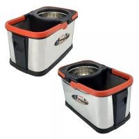 ราคา TS Modern Living Spin Mop ชุดถังปั่นสแตนเลส พร้อมไม้ถูพื้น หัวไม้ม็อบหมุน 360 องศา CLEANING0001 (14846786657)