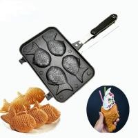 ราคา waffle maker Taiyaki Bread Sandwich Cake pastry Baking Board Mold Making Ice Cream Dessert Baking Tools Kitchen Accessor (28062999155)