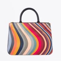 ราคา ราคาพิเศษ PAUL SMITH SIGNATURE SWIRL STRIPE DOUBLE ZIP TOTE (27920971973)