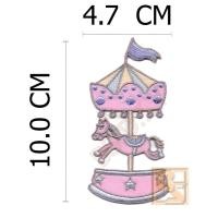 ราคา ตัวติดเสื้อ ตัวรีดเสื้อ อาร์ม Armpatch งานปักผ้า ลาย ม้าหมุน (1754518833)