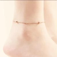 ราคา สร้อยข้อเท้าไทเทเนียมแท้ 18เค ชุบทองป้องกันสนิมสไตล์เกาหลีเมล็ดพริกไทยรุ่น (28715219165)