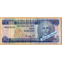 ราคา ธนบัตรบาร์เบโดส Two Dollars ปี 1986 (24653158151)