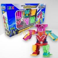 ราคา เซ็ทหุ่นยนต์ตัวอักษร ABCD แปลงร่างได้ ประกอบร่างได้ เสริมสร้างความสนุก เรียนรู้ และจินตนาการ (23151140351)