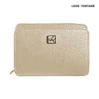 ราคา Louis fontaine กระเป๋าสตางค์พับสั้นซิปรอบ แยกช่องนามบัตร รุ่น Lucky - สีครีม (24486711831)
