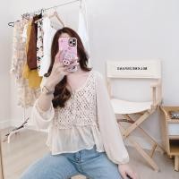 ราคา เสื้อลูกไม้ถักแขนชีฟอง (7575394017)