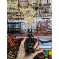 ราคา หัวกรงนก หัวกรงไม้ขาวดำพร้อมหัวตะขอมังกรจิ๋วรมดำ ขนาด 11-13 ซี่ (25120038545)