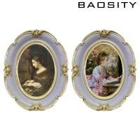 ราคา [ความเบา] กรอบรูป กรอบรูปดอกไม้เรซิน รูปวงรีวินเทจ (26419530894)