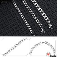 ราคา Cactu สร้อยคอโชคเกอร์ สเตนเลส โซ่โลหะ สีทอง สีเงิน สไตล์พังก์ โกธิค 5 7 9 มม. สําหรับผู้ชาย (14648044048)