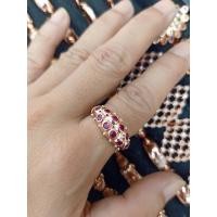 ราคา #แหวนเศษนาคแท้หัวพลอยทับทิมชมพู (26106513611)