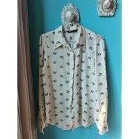 ราคา มือ2 เสื้อเชิ้ตผ้าชีฟอง Zaraแท้ ลายเสือดาว สภาพดีมาก (6178596055)