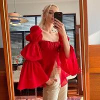 ราคา Used Mitr mali blouse size L❤️ สีแดง 95% (9018341674)