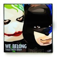 ราคา Bearbrick Batman & Joker แบทแมน โจ๊กเกอร์ แบบริค รูปภาพติดผนัง pop art แต่งบ้าน ของขวัญ กรอบรูป รูปภาพ (3255358631)